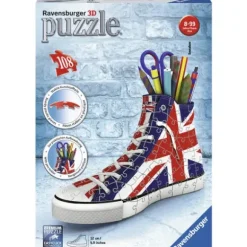 Puzzle 3D-Sneaker Union Jack 108 Pieces