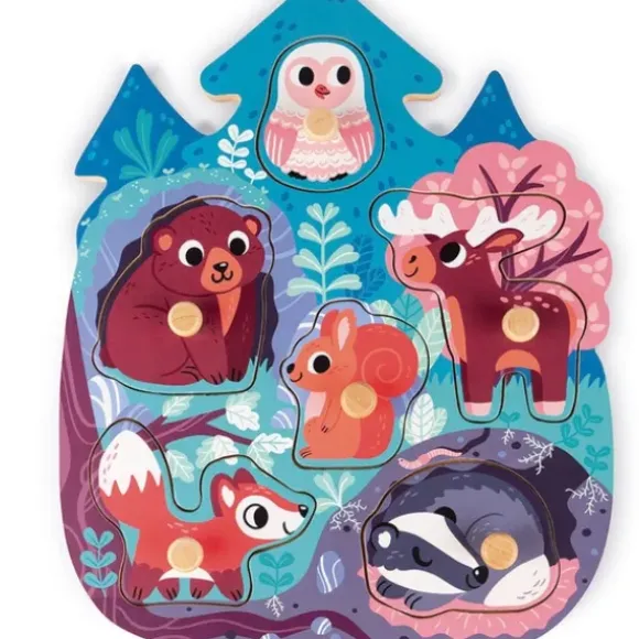 Puzzle En Bois Happy Forest 6 Pieces