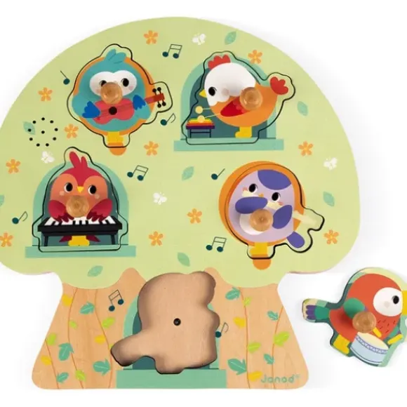 Puzzle Musical En Bois Les Oiseaux