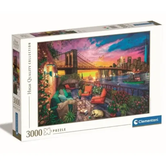 Puzzle 3000 Pieces - Manhattan Balcony Sunset