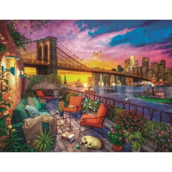 Puzzle 3000 Pieces - Manhattan Balcony Sunset