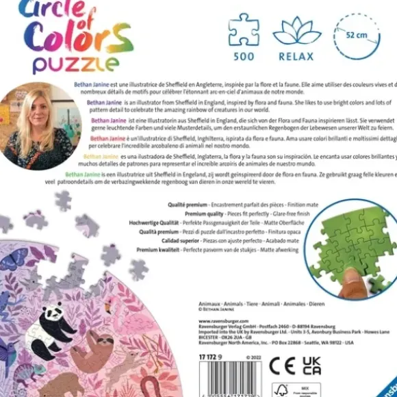 Puzzle Rond 500 Pieces - Animaux
