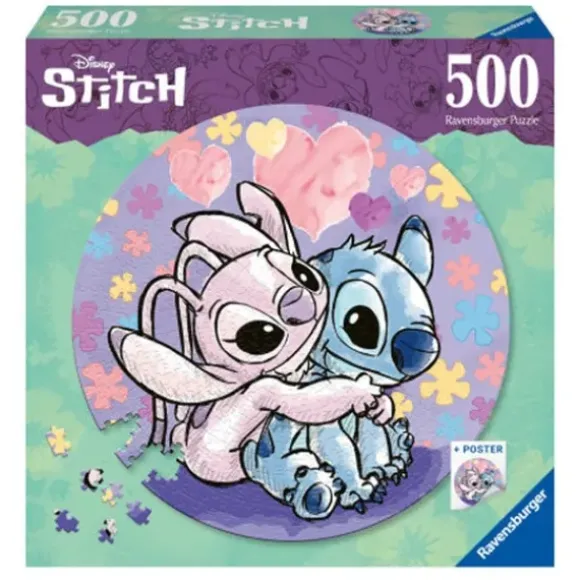 Puzzle Rond 500 Pieces - Stitch