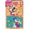 2 Puzzles En Bois De 16 Pieces Minnie
