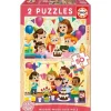 2 Puzzles En Bois 50 Pieces Fete D´Anniversaire