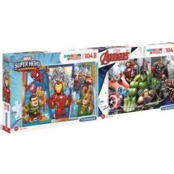2 Puzzles 104 Pcs, Marvel Avengers - Clementoni