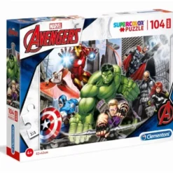 2 Puzzles 104 Pcs, Marvel Avengers - Clementoni