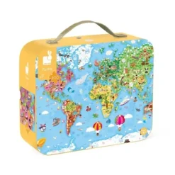Puzzle Valise - Carte Du Monde - 300 Pieces