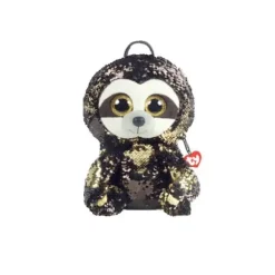 Sac A Dos Peluche Sequins Dangler Le Paresseux 30 Cm