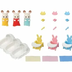 Sylvanian Families - 5532 - Les Triples Et Accessoires De Puericulture