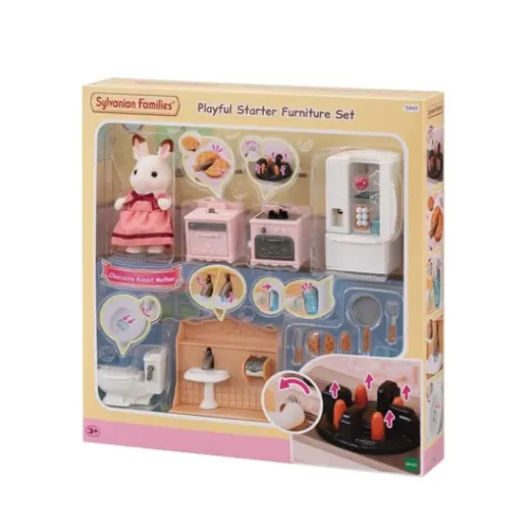 Sylvanian Families - 5449 - Set Ameublement Cosy Cottage Et Maman Lapin Chocolat