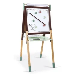 Tableau Reglable En Bois Ardoise Et Magnetique - Marron
