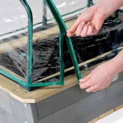 Table Jardiniere En Bois Avec Serre Et Outils De Jardinage