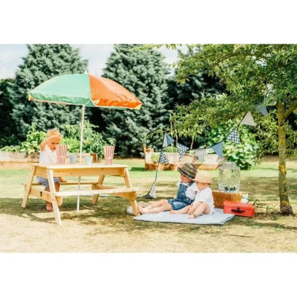 Table Pique-Nique En Bois Avec Parasol
