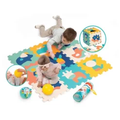 Tapis Dalles Animaux Avec Rouleau Et Balles