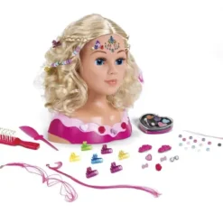 Tete A Coiffer Et A Maquiller Avec Accessoires Et Stickers - 33 Cm