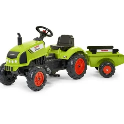 Tracteur A Pedales Claas Avec Remorque