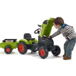 Tracteur A Pedales Claas Avec Remorque