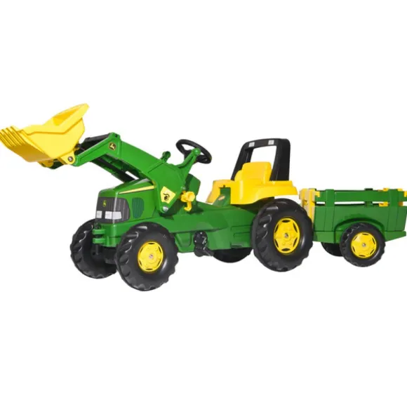 Tracteur A Pedales Rollyjunior John Deere Avec Remorque