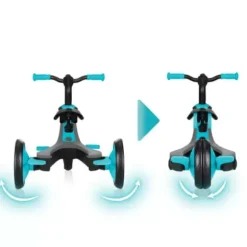 Tricycle Baby Balade 2 - Tricycle Evolutif Avec Roues Silencieuses - Dispositif Roue Libre - Vert
