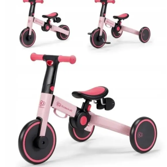 Tricycle Evolutif Pliant 6 En 1 Str 3 Rose